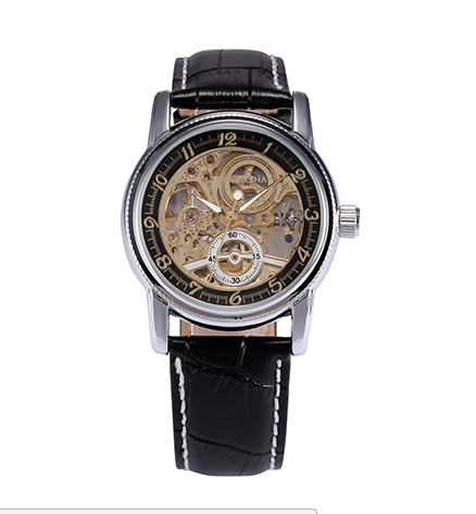 Thumbnail: Men's Beautiful Designer Skeleton Watch, Self Winding (4 Colors)