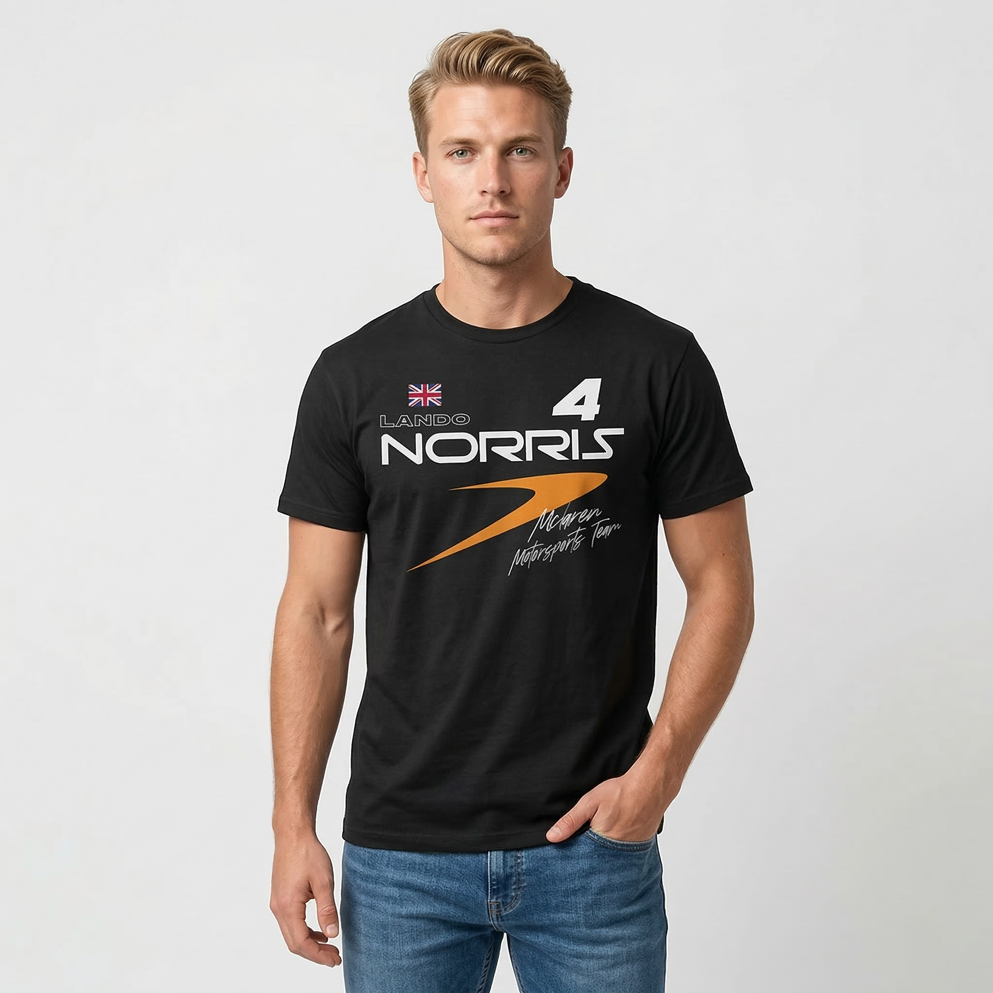 Norris Inspired T-Shirt | British Racing Driver Unisex Cotton Tee