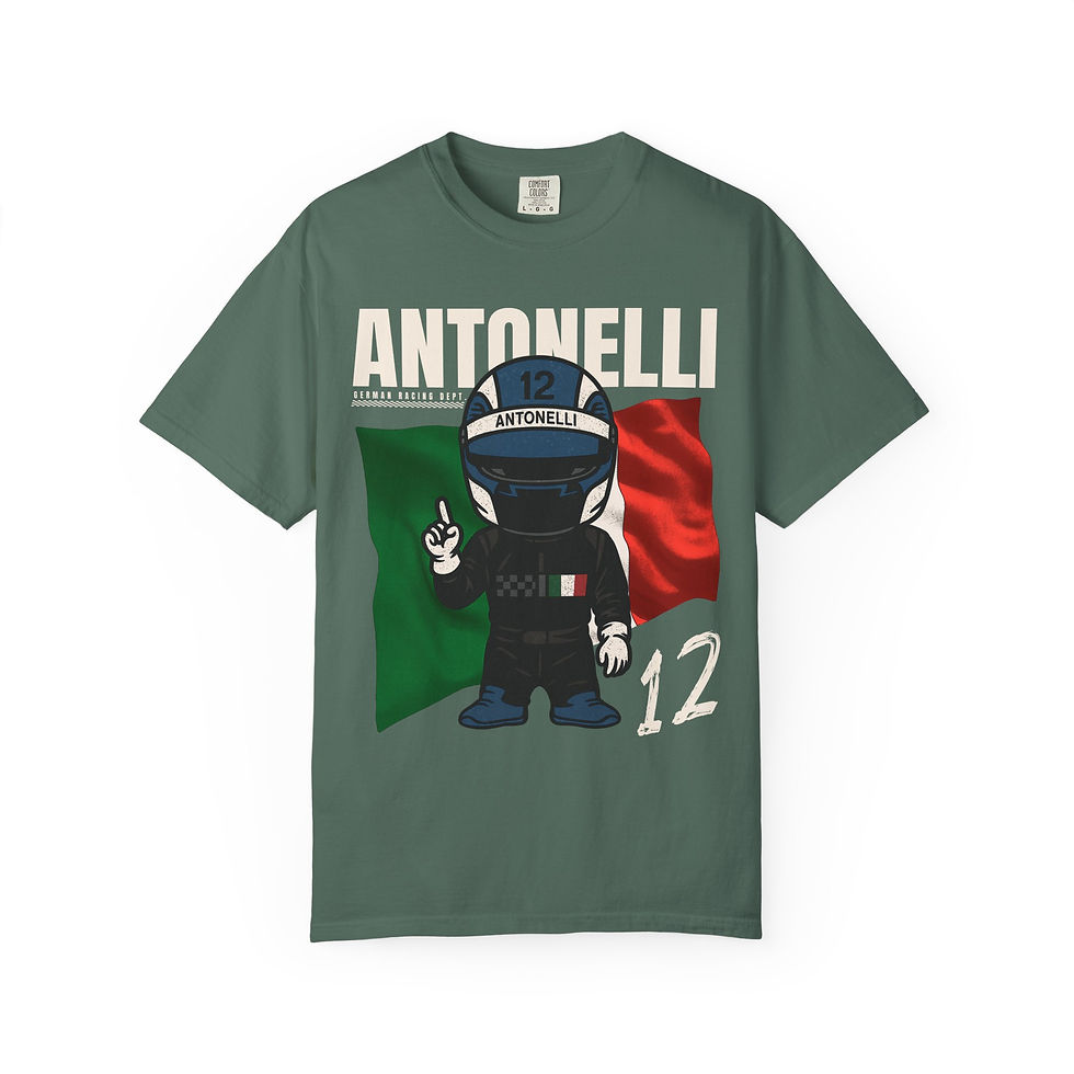 Thumbnail: antonelli racing t-shirt inspired italian motorsports driver tee unisex vintage racing graphic apparel formula fan clothing