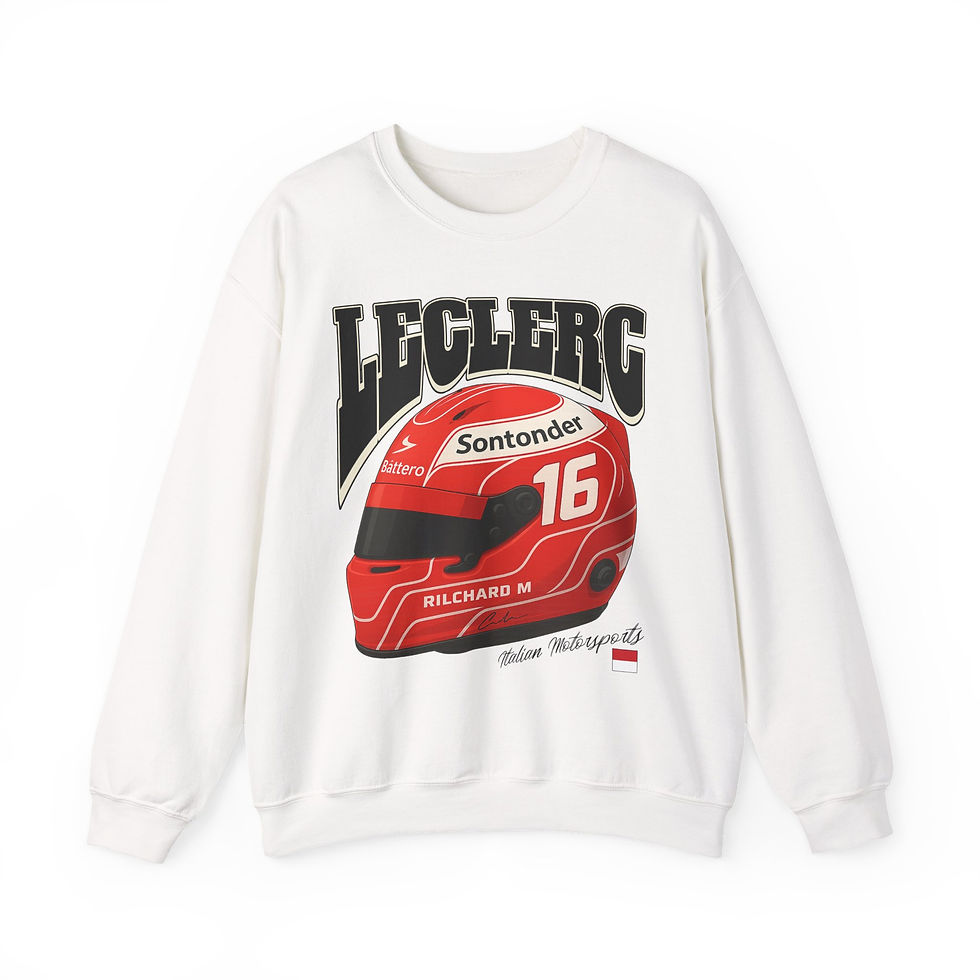 leclerc sweatshirt monaco racing driver crewneck vintage formula motorsport graphic unisex pullover