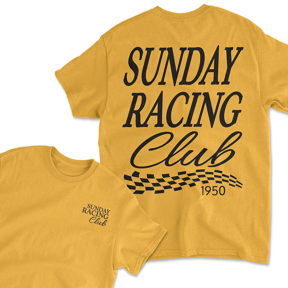 Thumbnail: sunday racing club unisex motorsport racing t shirt streetwear tee