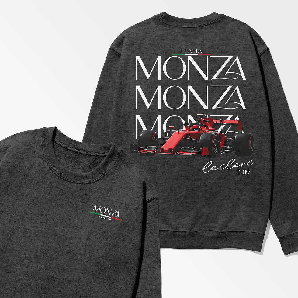 Thumbnail: leclerc monza 2019 inspired motorsport unisex crewneck sweatshirt for race fans