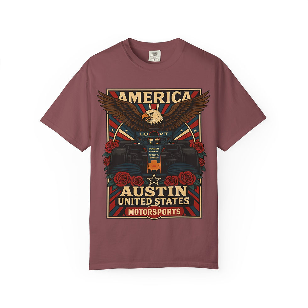 austin racing t-shirt inspired texas motorsports comfort colors tee unisex vintage racing graphic formula fan apparel