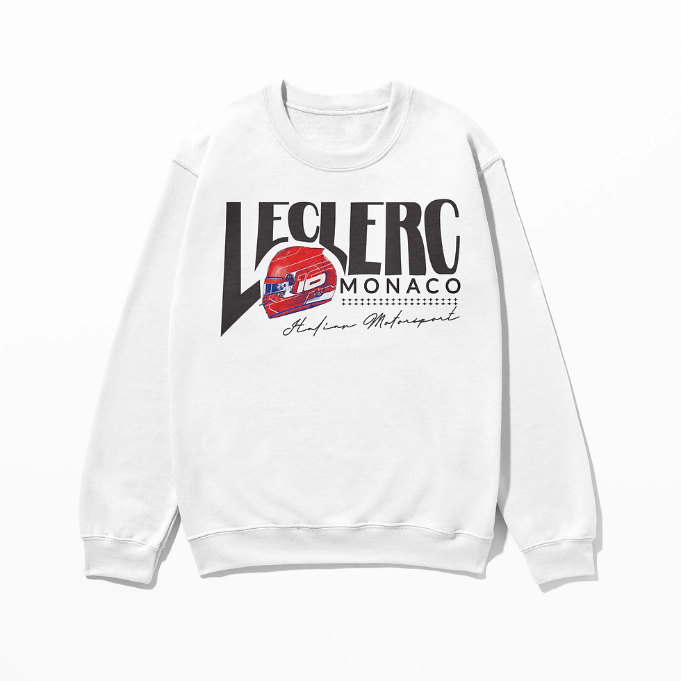 Thumbnail: leclerc inspired motorsport racing crewneck sweatshirt for race fans