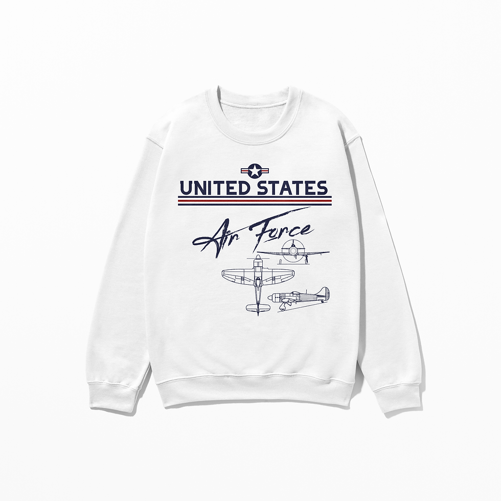 Thumbnail: Air Force Aviation Crewneck – Vintage WW2 Pilot Military Sweatshirt