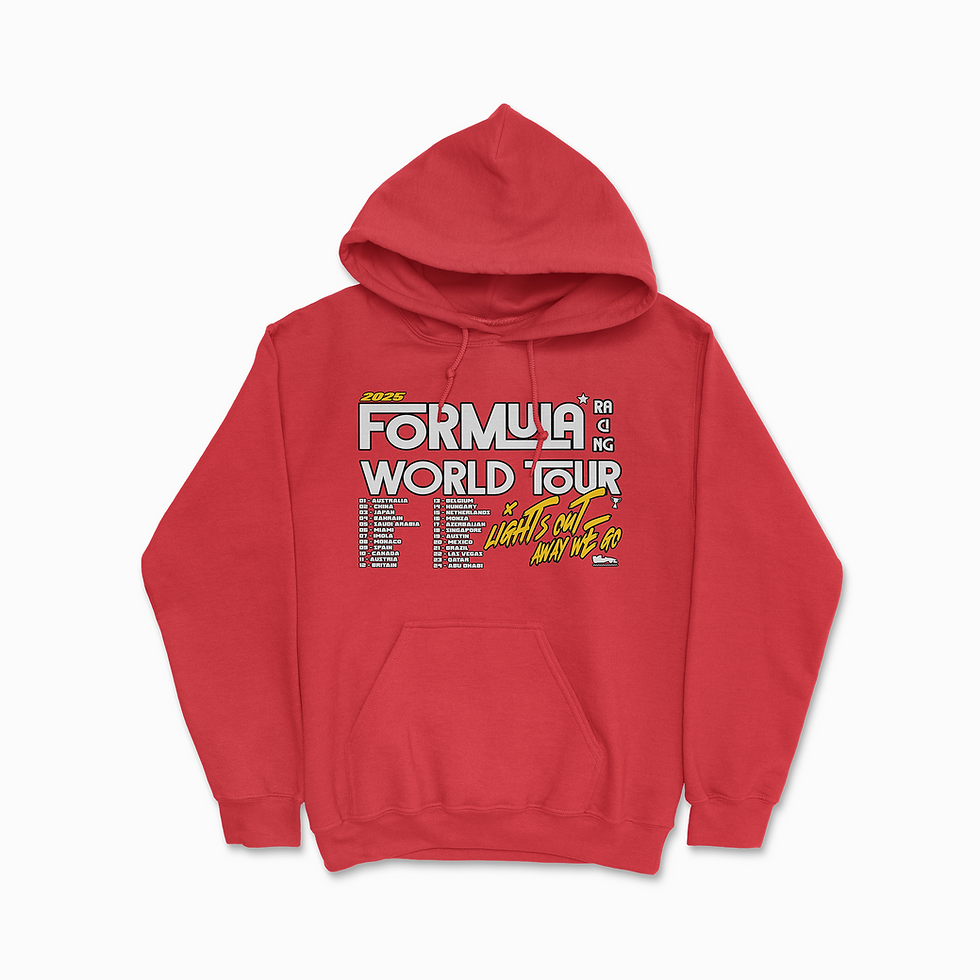 Thumbnail: Red Racing World Tour Hoodie | Vintage Motorsport Inspired Sweatshirt