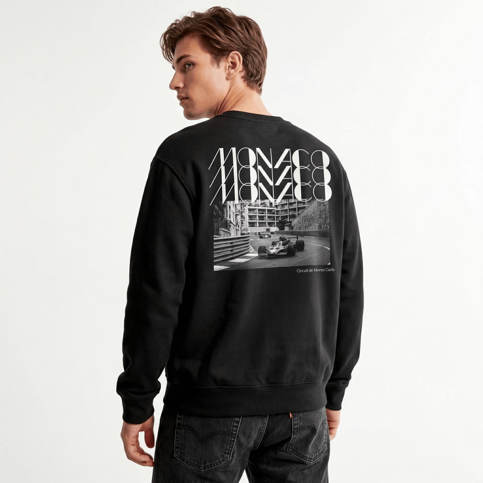 monaco motorsport racing aesthetic unisex crewneck sweatshirt for race fans