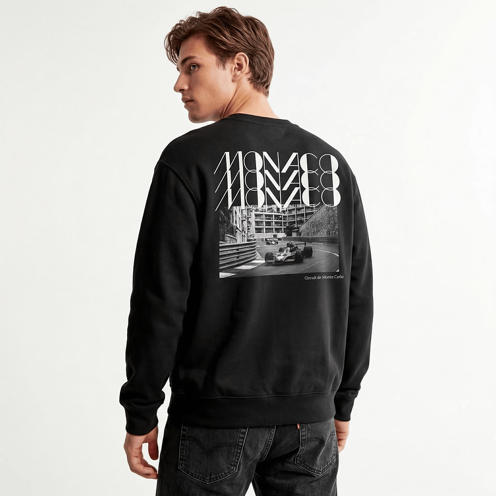 monaco motorsport racing aesthetic unisex crewneck sweatshirt for race fans