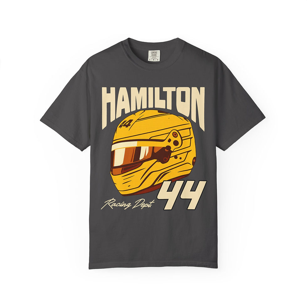 Thumbnail: hamilton inspired t-shirt comfort colors racing graphic tee unisex vintage motorsport driver apparel formula 1 fan clothing