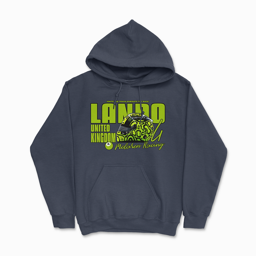 Thumbnail: Navy Blue Norris Racing Hoodie – Inspired Formula Team Fan Pullover