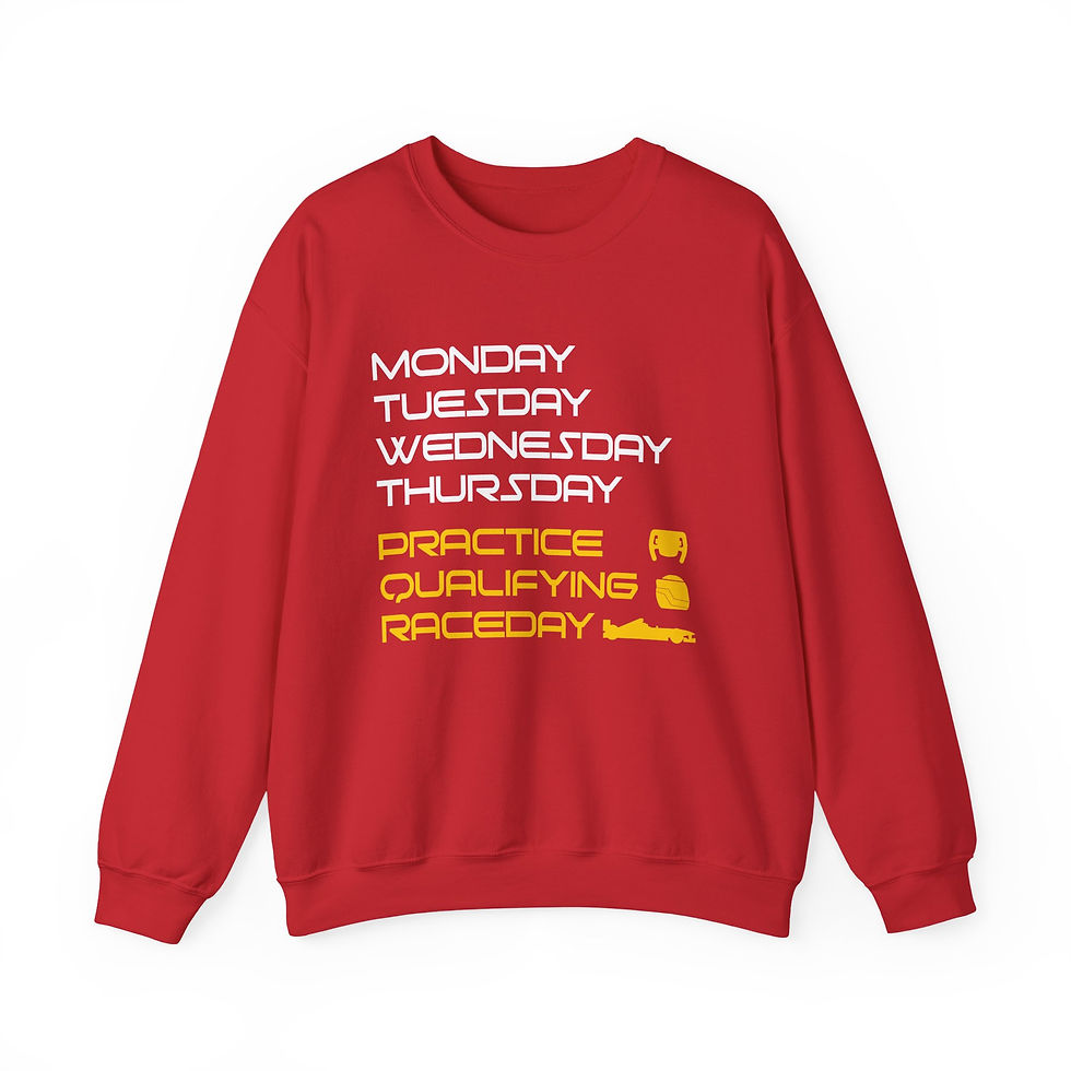 Thumbnail: raceday sweatshirt sunday racing unisex crewneck vintage motorsport graphic formula fan apparel