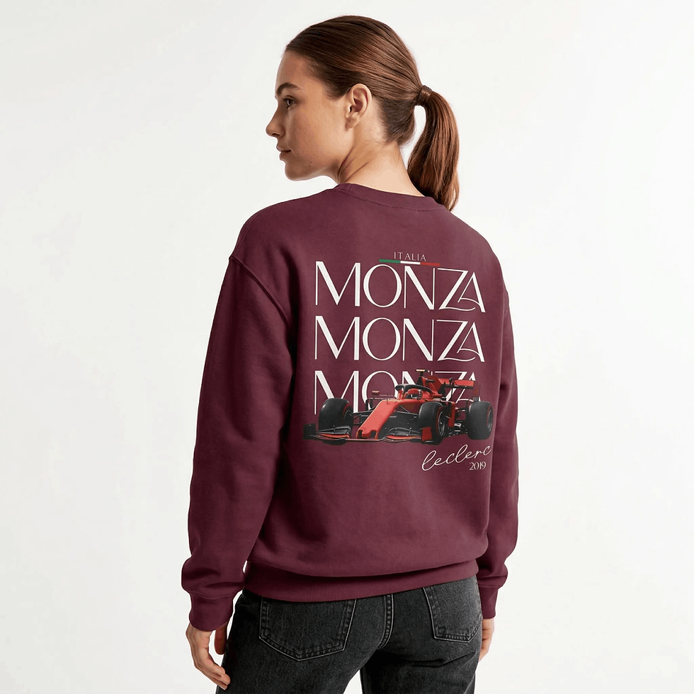 leclerc monza 2019 inspired motorsport unisex crewneck sweatshirt for race fans