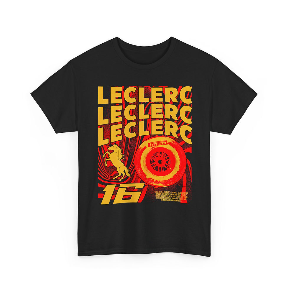 leclerc racing t-shirt inspired motorsports driver fan tee unisex vintage racing graphic formula fan apparel