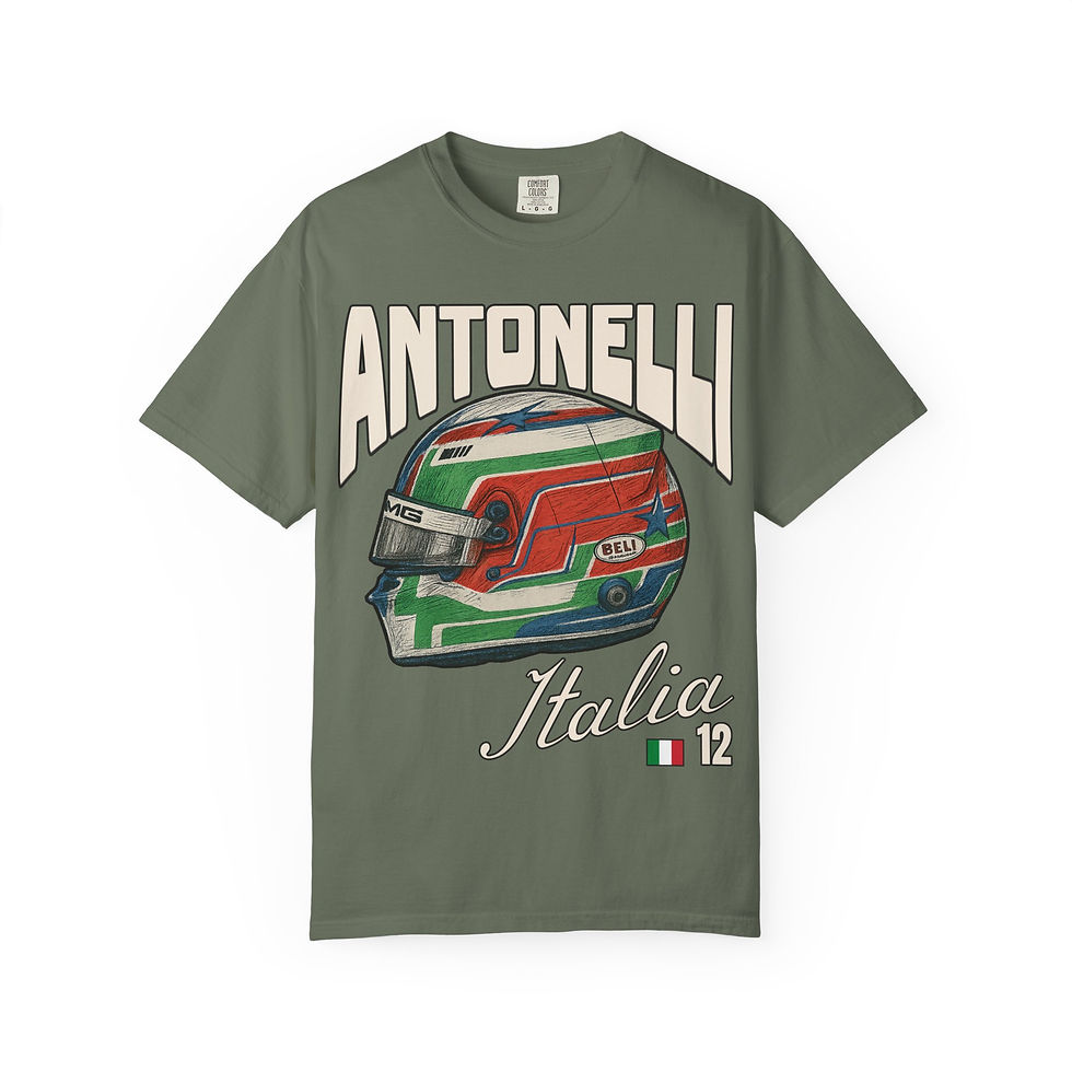 Thumbnail: antonelli racing t-shirt inspired italian motorsports driver tee unisex vintage racing graphic formula fan apparel