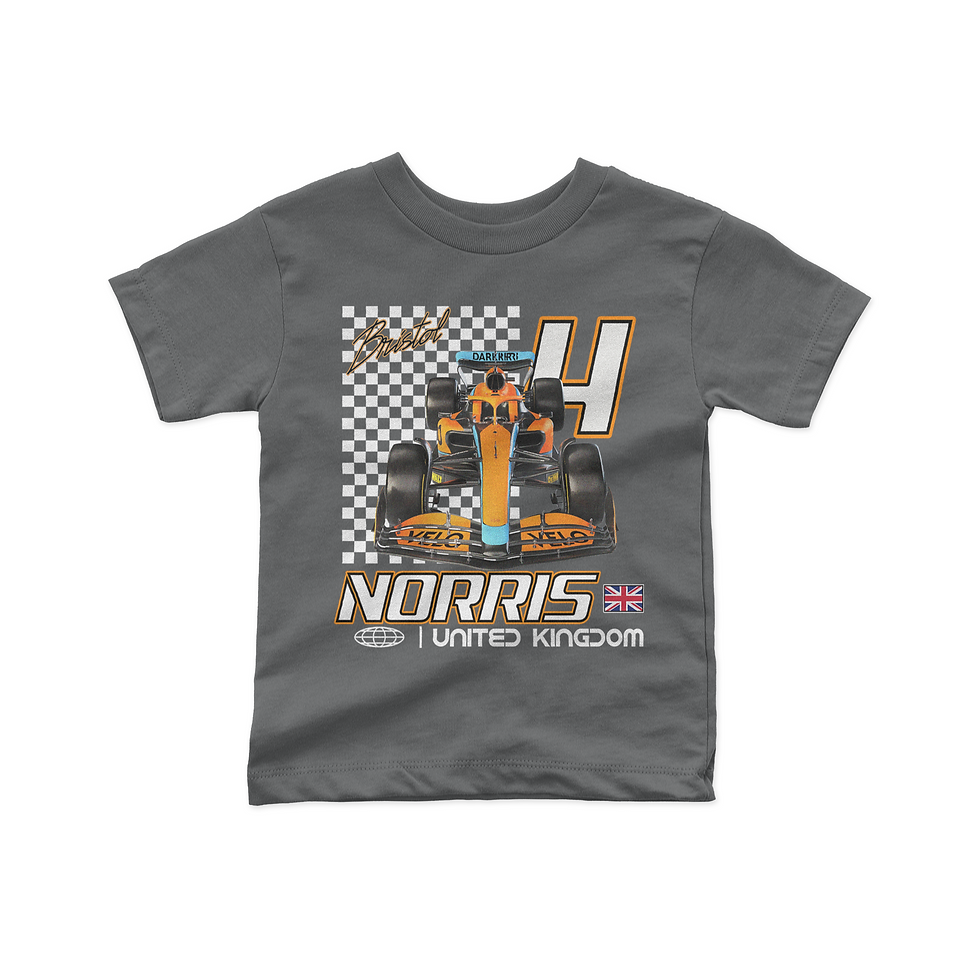 Thumbnail: norris inspired toddler unisex british motorsport racing t shirt