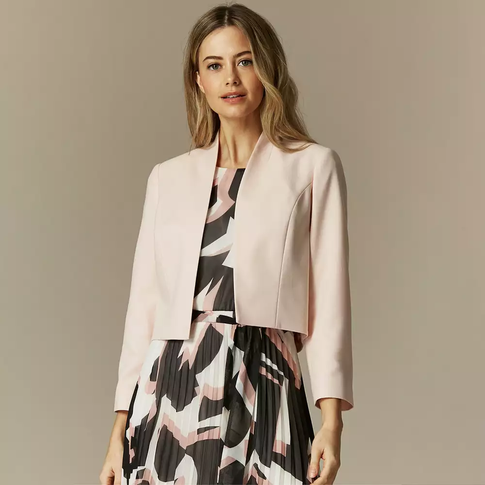Petite Pink Bolero Blazer