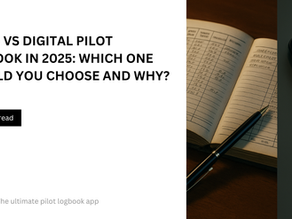 Paper vs Digital Pilot Logbook in 2025: Which One Should You Choose and Why?