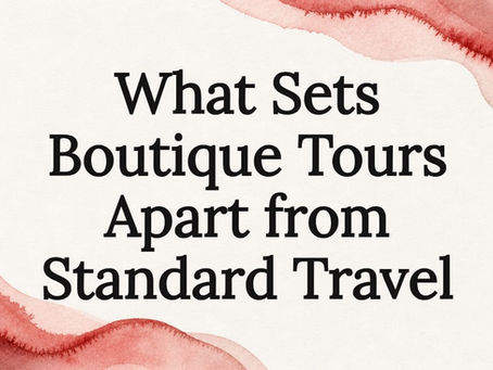 Decorative title card illustration for boutique tours article