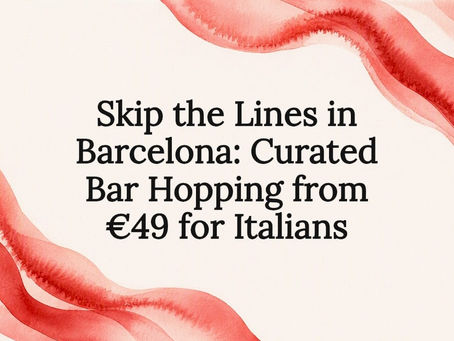 Decorative Barcelona bar hopping title card