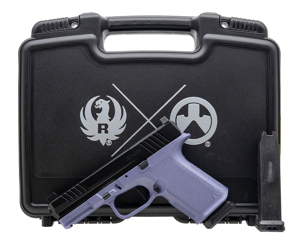 RUGER RXM 9MM PISTOL 4" BBL CRUSHED ORCHID PURPLE MAGPUL EHG, O.R. 2-15RD MAGS -