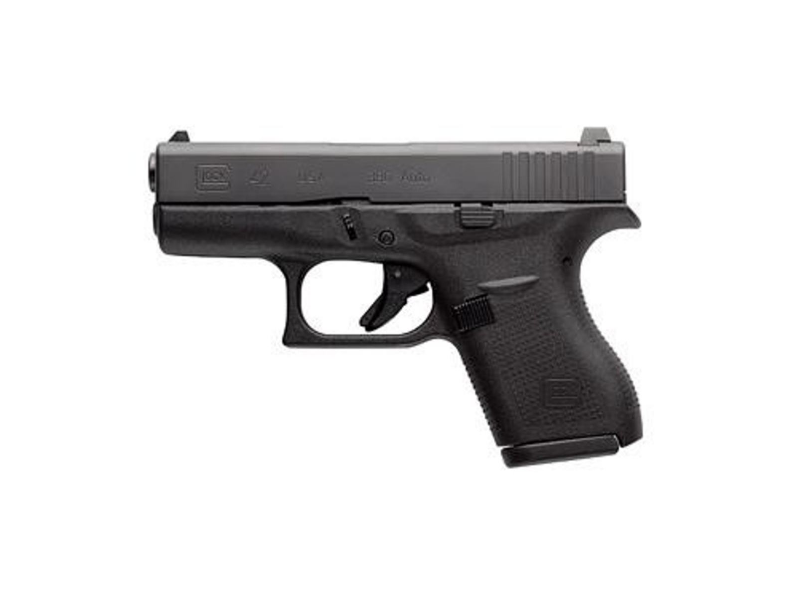 Glock, 42, Striker Fired, Sub Compact, 380ACP, 3.25" Barrel, Polymer Frame