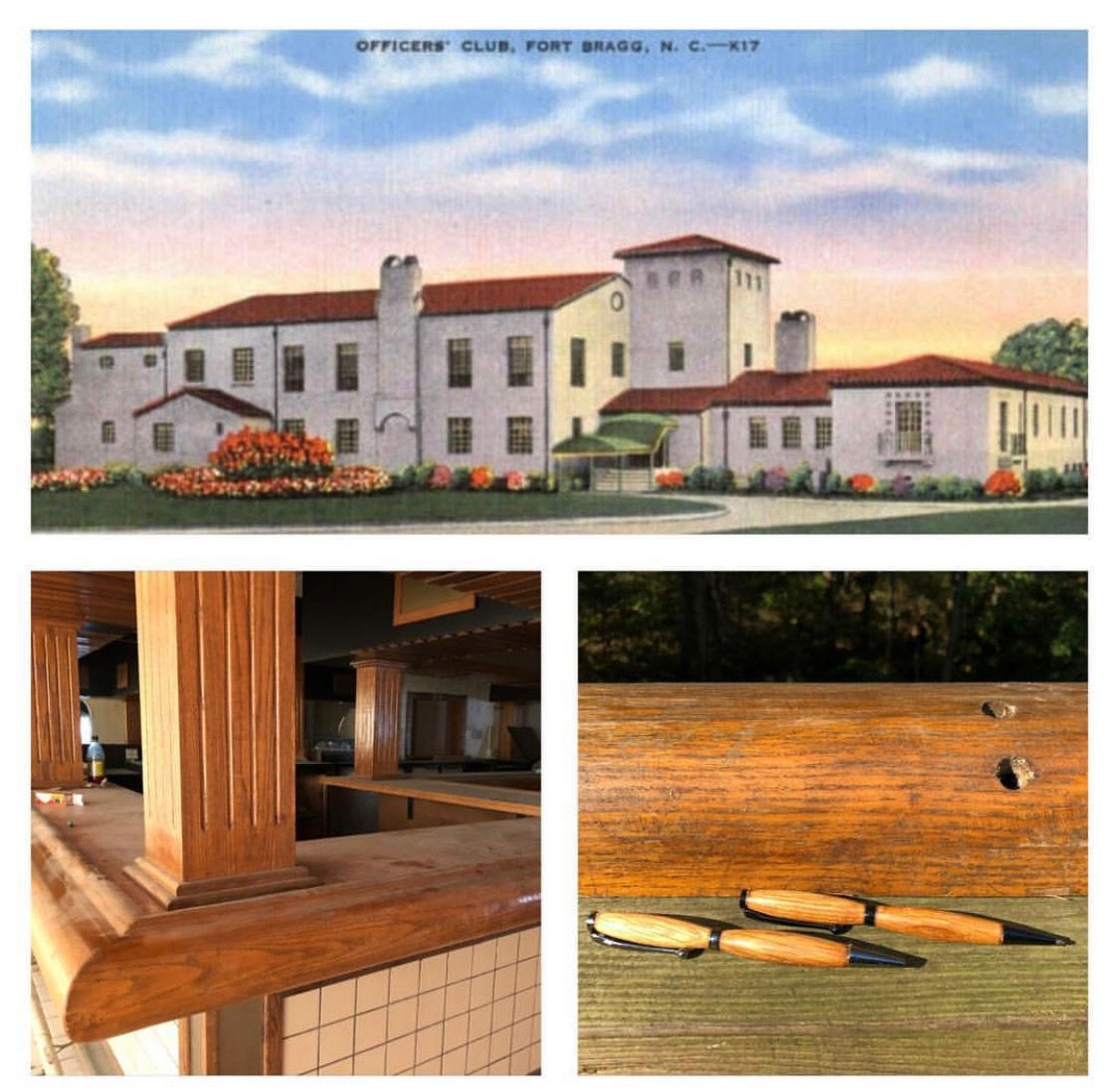 Fort Bragg Officer’s Club wood Pen Blank