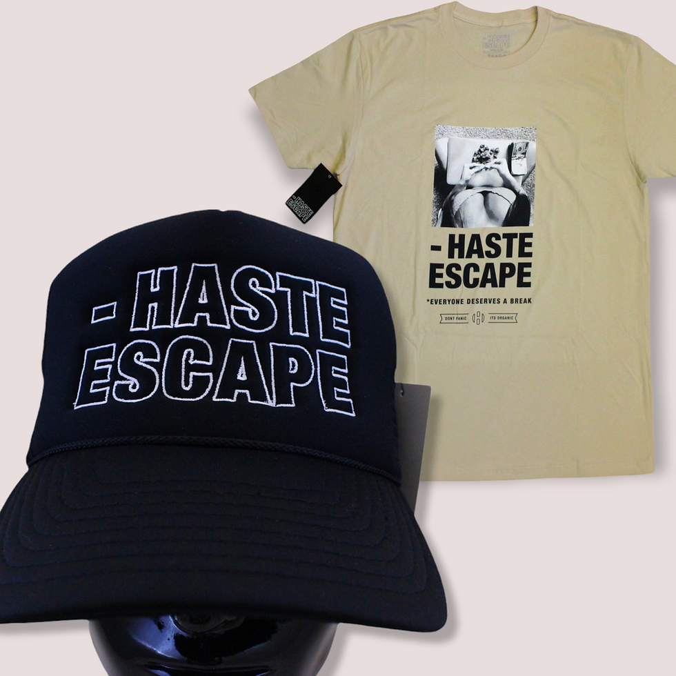 Thumbnail: HASTE ESCAPE "EVERYONE DESERVES A BREAK" PREMIUM T-SHIRT Cream