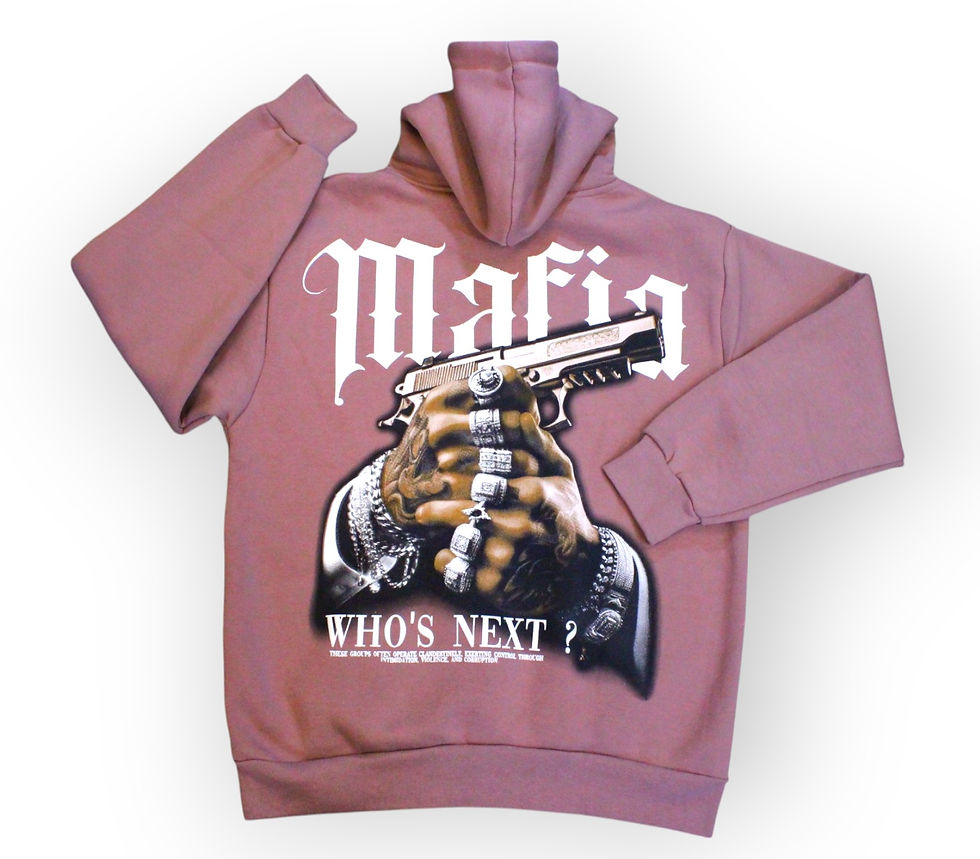 Thumbnail: GANGS "WHO'S NEXT" 320 GSM HOODIE Heavy Weight Dirty Rose