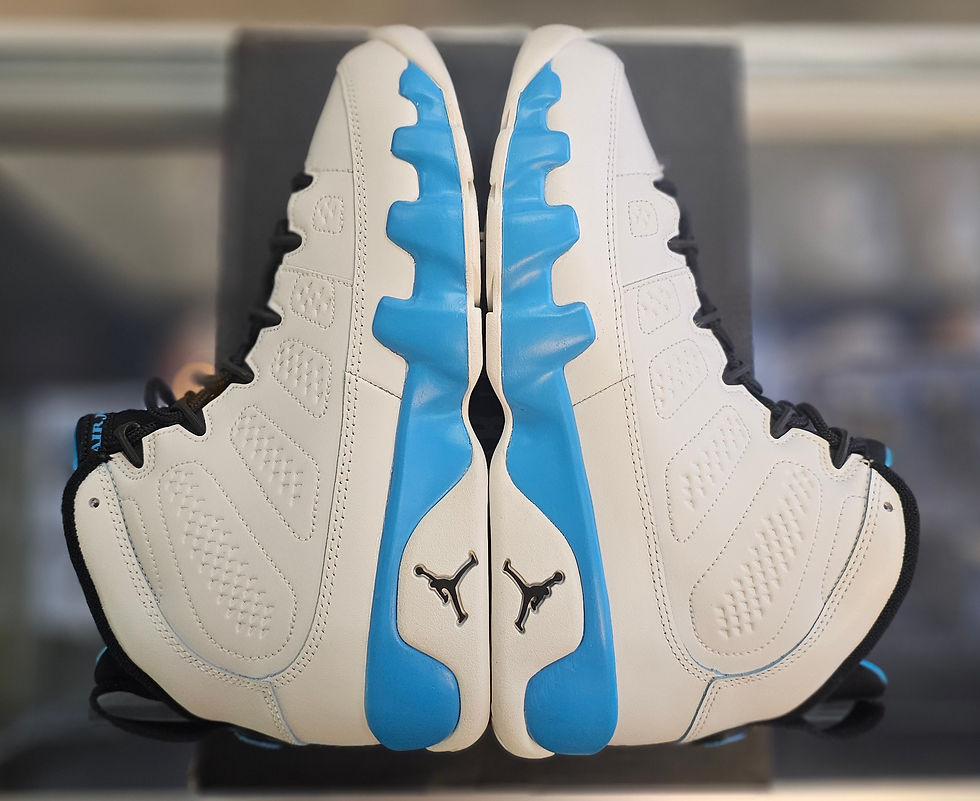 Thumbnail: AIR JORDAN 9 RETRO (GS) "POWDER BLUE" 2024 SZ. 7Y/ 8.5(W) FV0143-101 DS. White