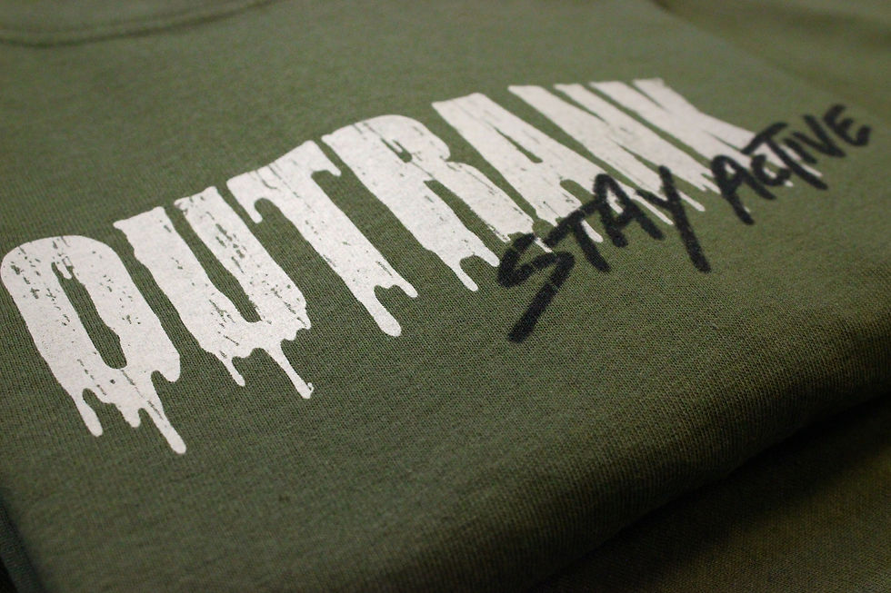 Thumbnail: OUTRANK "STAY ACTIVE" ULTRA HEAVY WEIGHT OVERSIZED SNEAKER T-SHIRT Olive Green