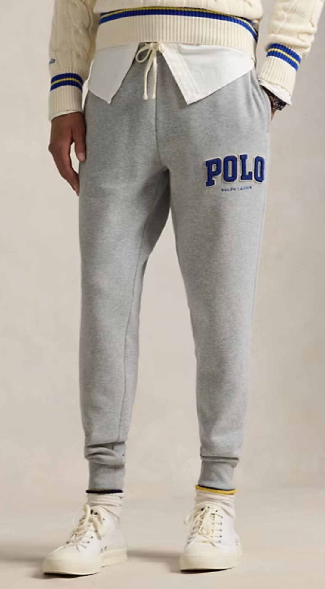 POLO RALPH LAUREN "THE RL" FLEECE JOGGER PANT Grey
