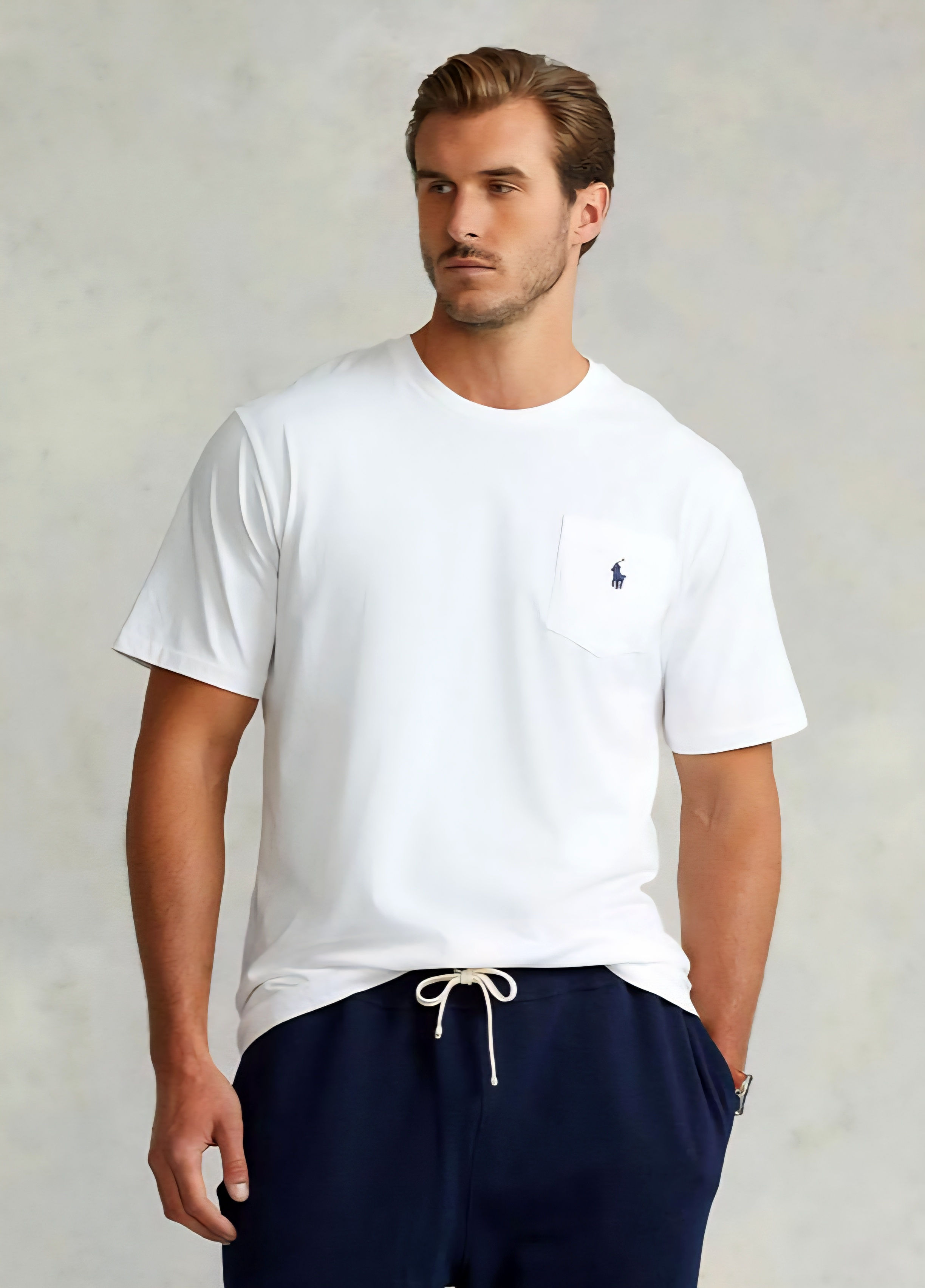 POLO RALPH LAUREN CLASSIC FIT JERSEY POCKET T-SHIRT White