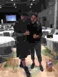 Maya with Nick #pinksocks at QS16
