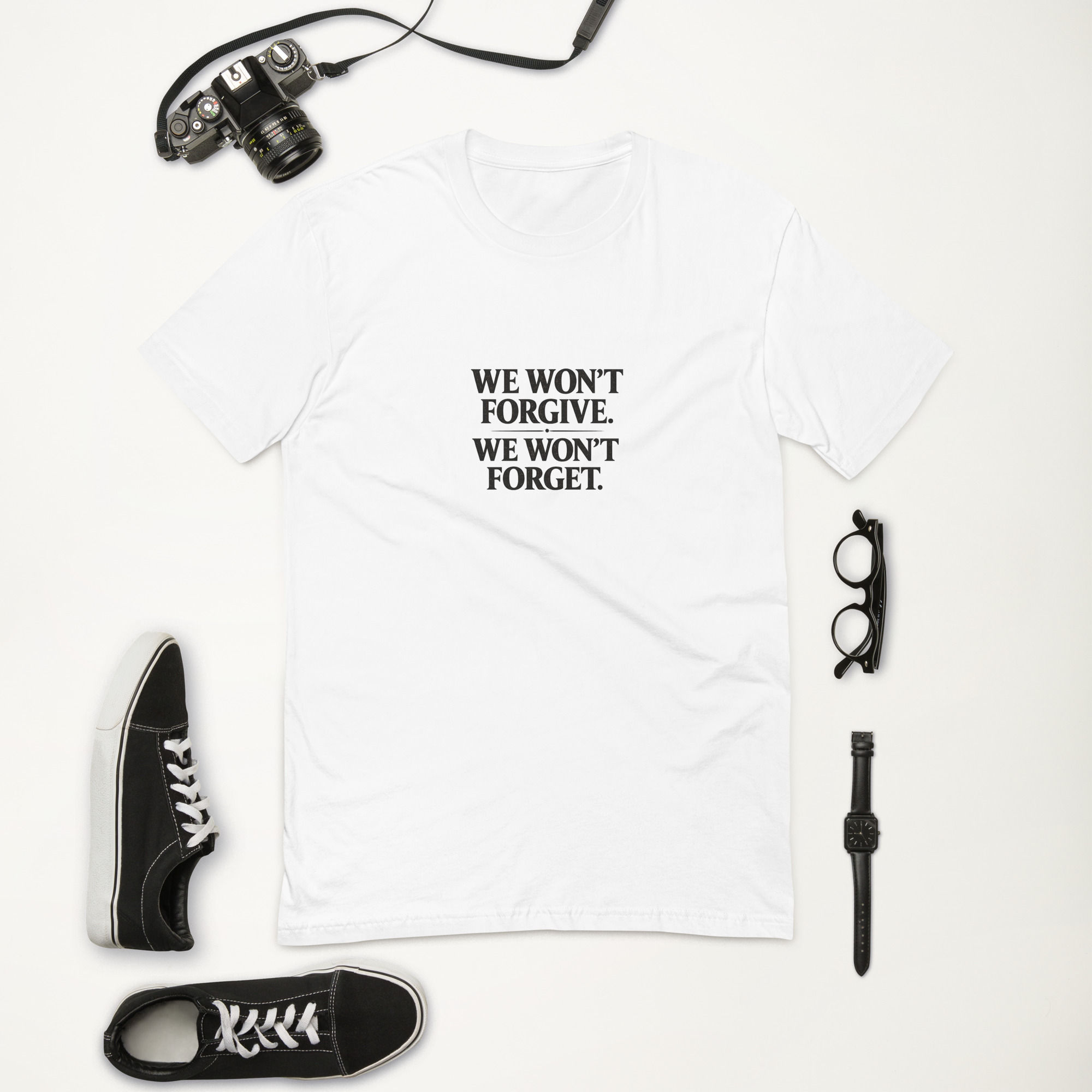 Azadi ( Won't Forgive & Forget Design ) Short Sleeve T-shirt