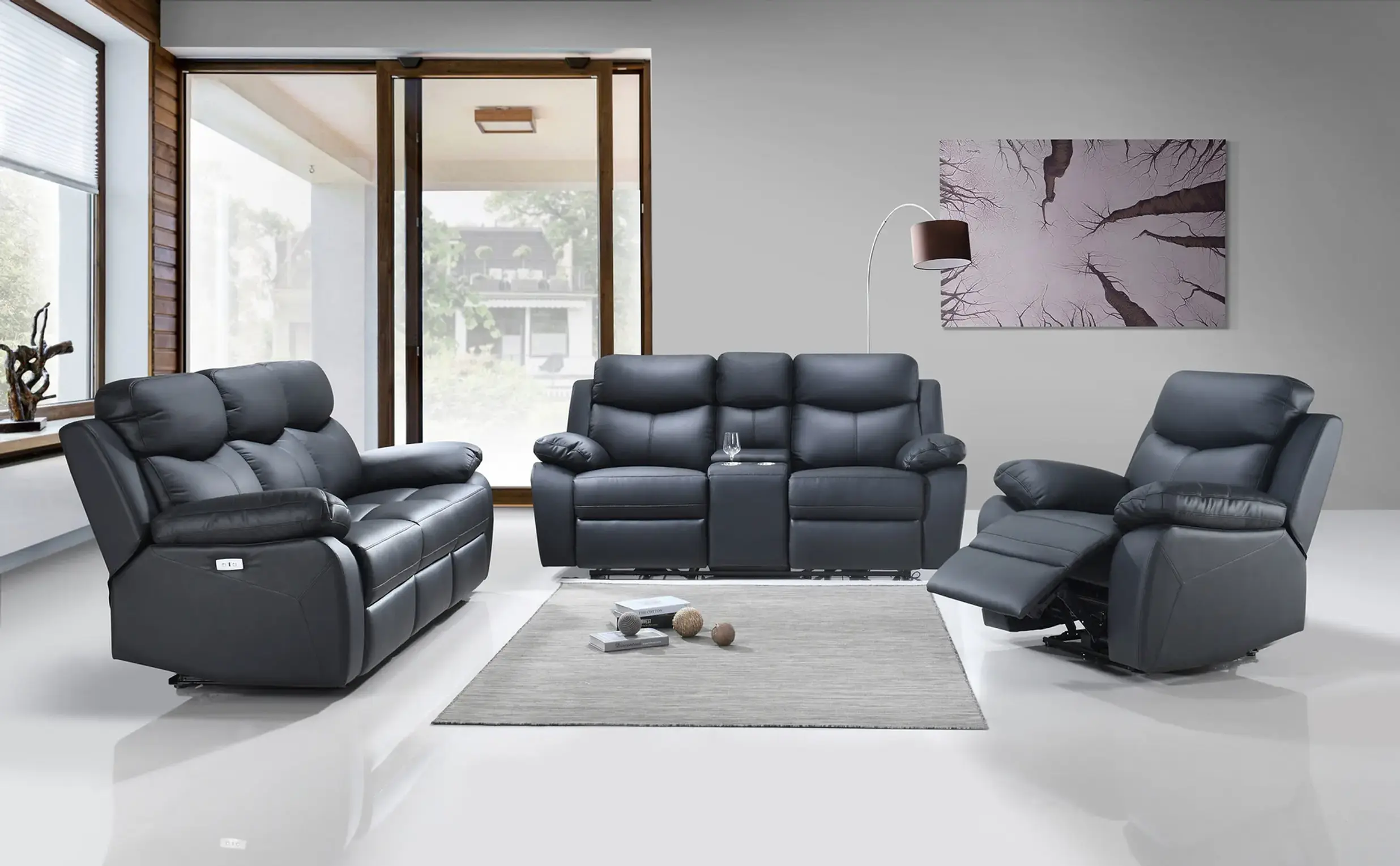 Recliner Set-IF-8120 (Leather Match-Power)