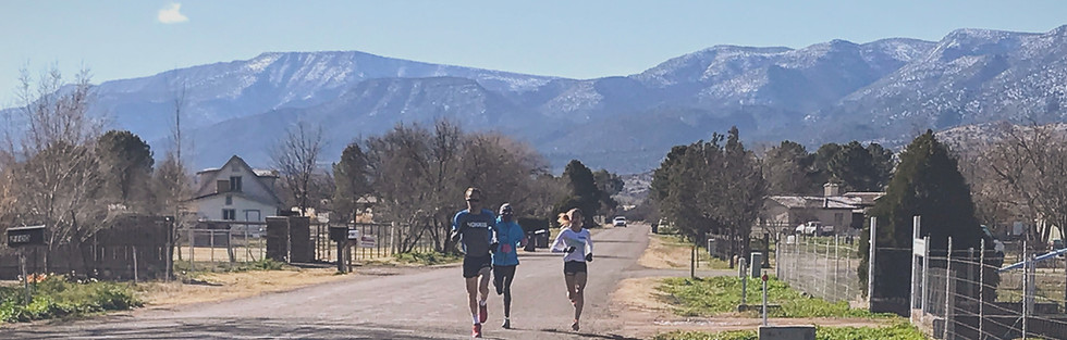 Runners training in Camp Verde Arizona