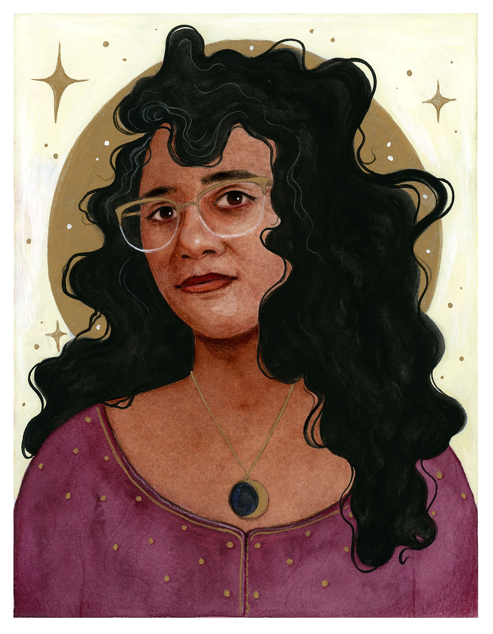 Illustrated headshot of M.K. Thekkumkattil.