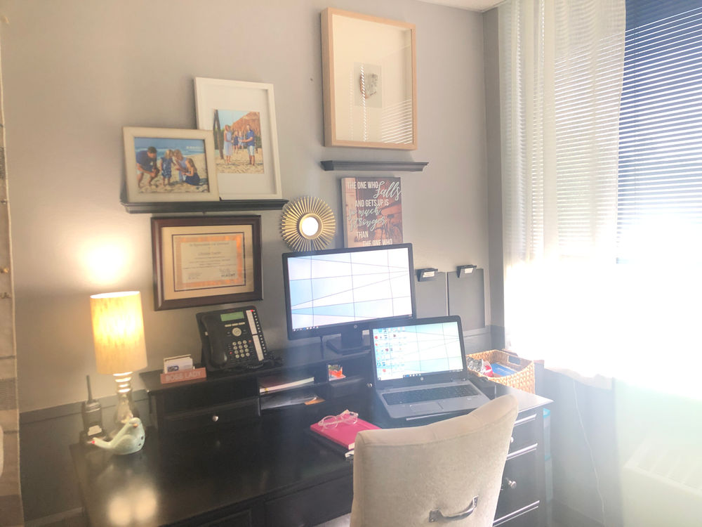 principal's office, office space, office makeover, school office