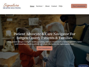 home page for signature health solutions