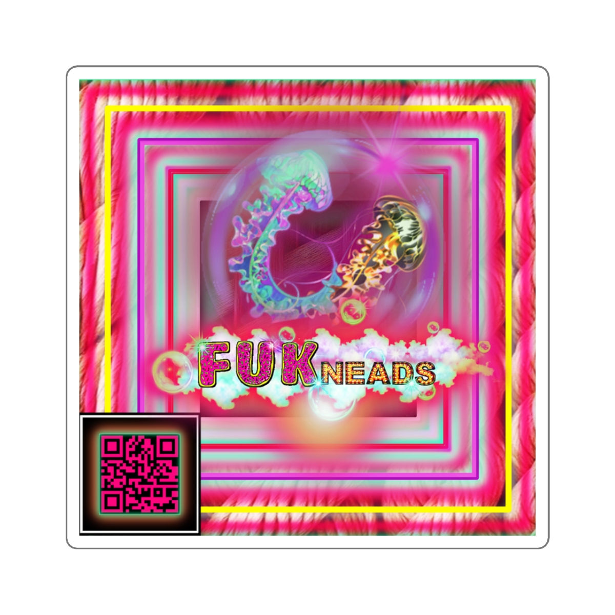 Don't Be A Square : Square Sticker -  JellyVerse - Bubble Jelly 