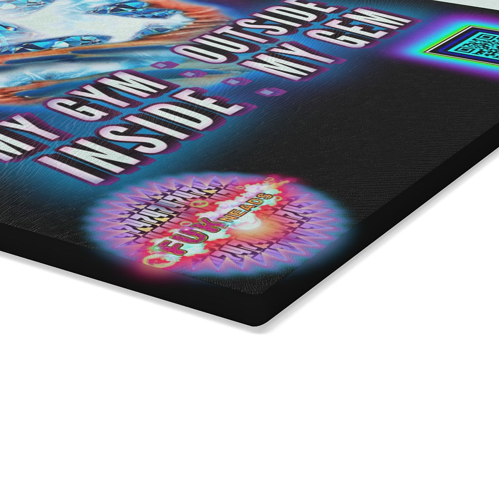 Thumbnail: My Gem Is My Gym Lets Cut It Up Glass Cutting Board