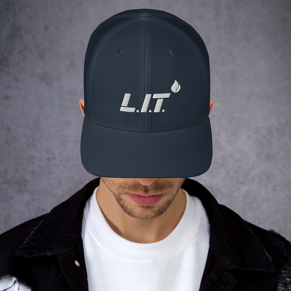 Thumbnail: L.I.T Trucker Cap White Logo (13 Color Options)