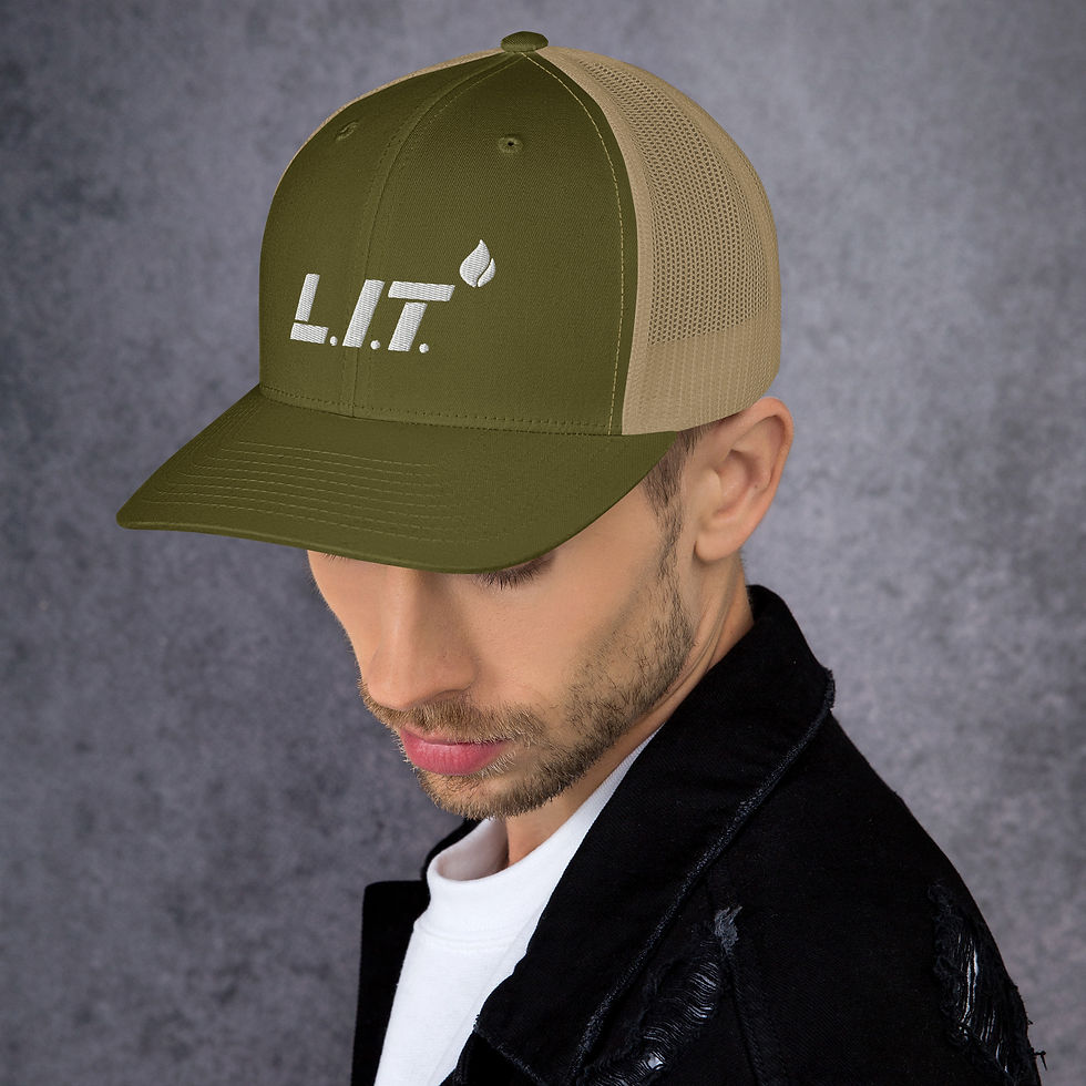 Thumbnail: L.I.T Trucker Cap White Logo (13 Color Options)