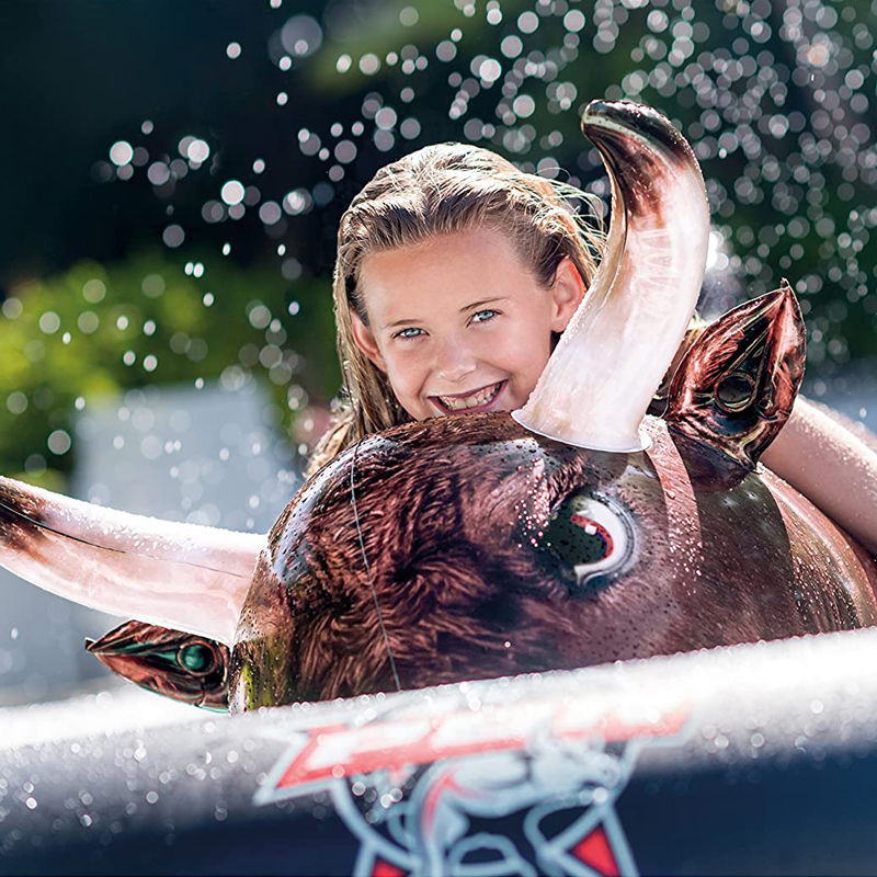 Thumbnail: Inflatabull inflatable floating bull riding pool toy