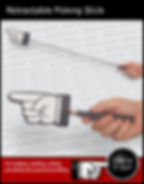 retractable extending foam finger poking stick