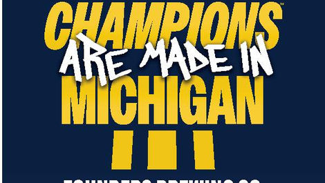 "Champions Are Made In Michigan" Tap Handle Hanger