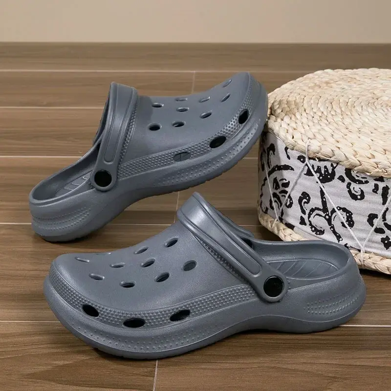 Thumbnail: Plus Size 36-48 Summer Slippers Comfortable Men Clogs Lightweight Anti Slip
