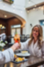 Woman dining in The Bistro