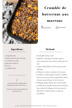 Crumble butternut marrons
