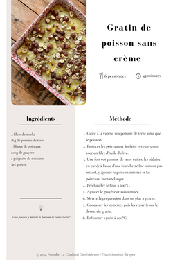 Gratin de poisson sans crème 